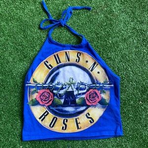 Guns N Roses Crop Halter Top